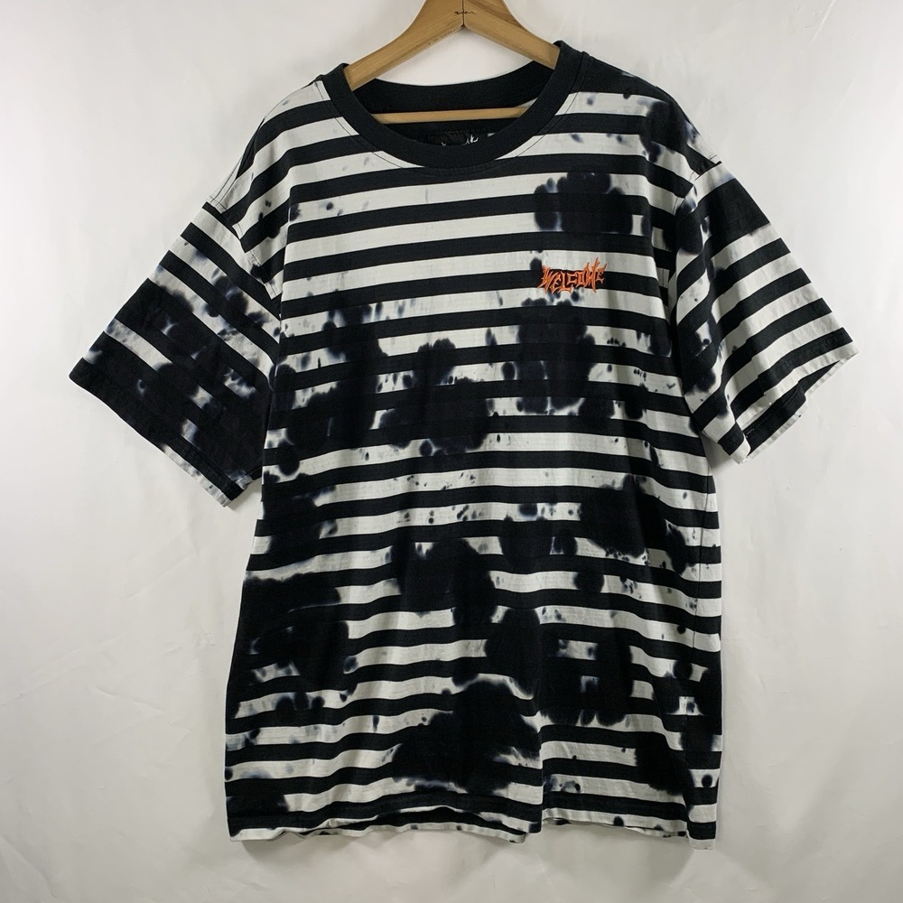 Welcome Relic Mens Tie Dye Striped T-Shirt Size XXL Skate Street Punk Alt